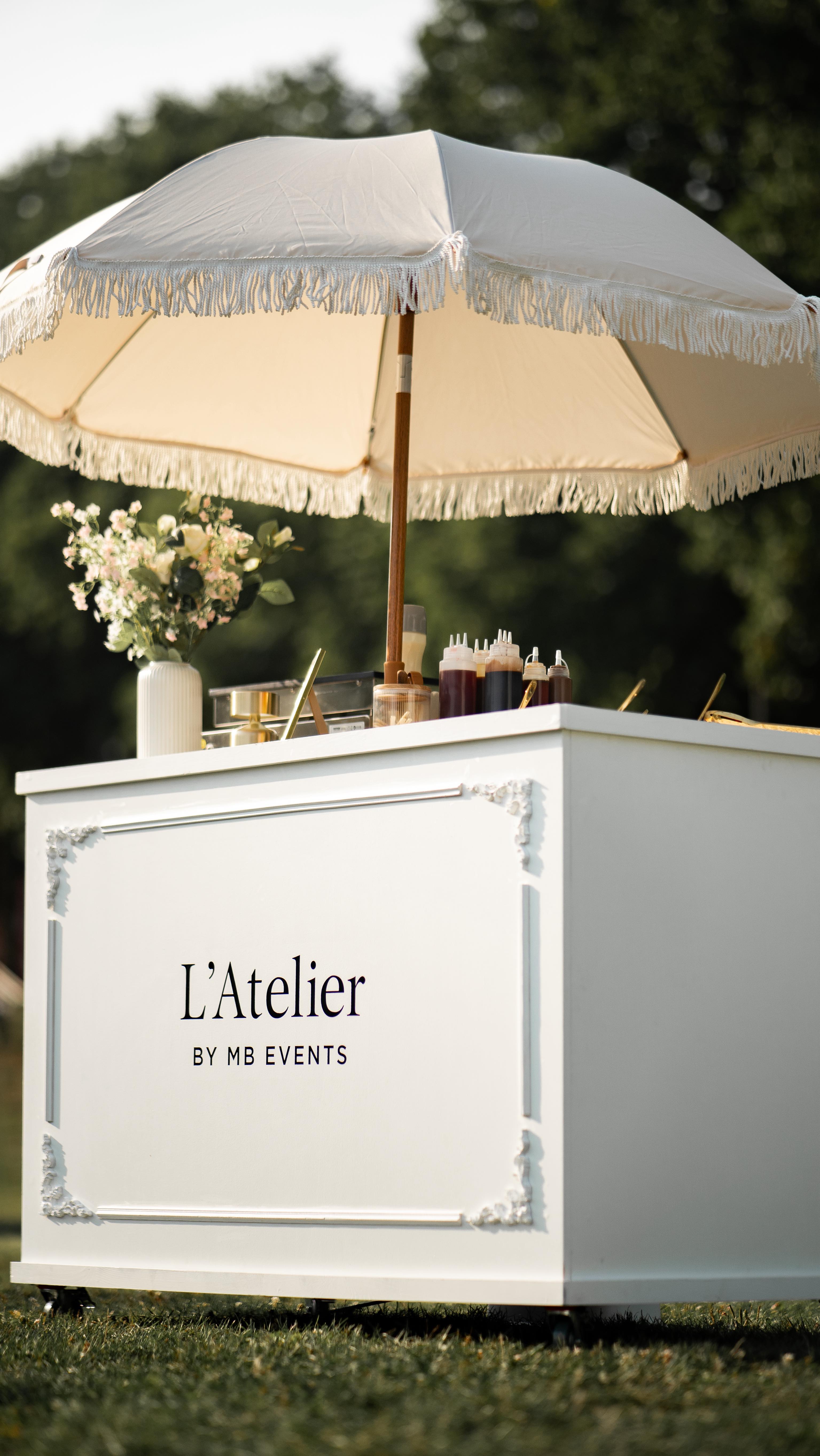 L'Atelier by MB Events – stand snacking élégant en extérieur